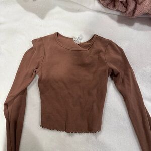 Brown cropped top
